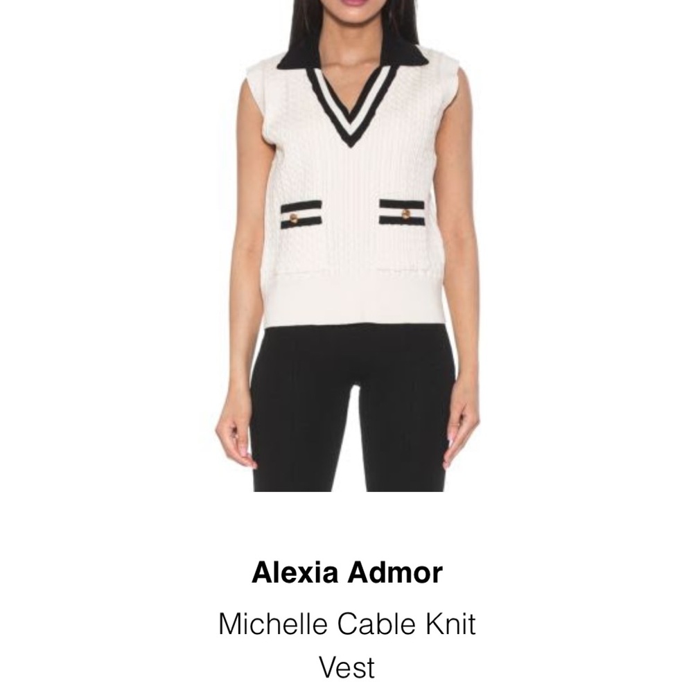 Cable knit vest